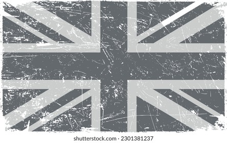 Grunge old flag of united kingdom.Distressed UK flag.
