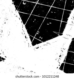 Grunge old grid mesh black cover template. Web cobweb spiderweb net distressed overlay texture. Striped tabby grainy backdrop. Messy dirty paint surface creative element. EPS10 vector.