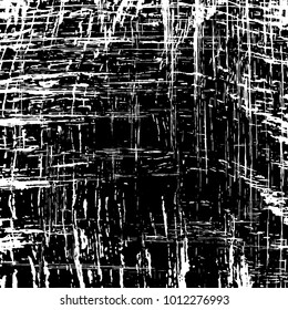 Grunge old grid mesh black cover template. Web cobweb spiderweb net distressed overlay texture. Striped tabby grainy backdrop. Messy dirty surface creative element. EPS10 vector.