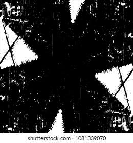 Grunge old grid mesh black cover template. Web cobweb spiderweb net distressed overlay paint texture. Striped tabby grainy backdrop. Messy dirty surface creative element. EPS10 vector.