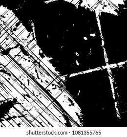 Grunge old grid mesh black cover template. Web cobweb spiderweb net distressed overlay paint texture. Striped tabby grainy backdrop. Messy dirty surface creative element. EPS10 vector.