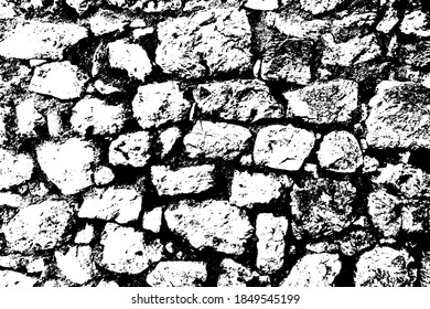 Grunge la textura de la pared de piedra antigua. Fondo de ladrillos antiguos. Ilustración vectorial.