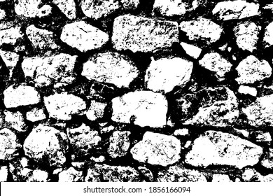 Grunge la textura de la pared de piedra antigua. Fondo de ladrillos antiguos. Ilustración vectorial.