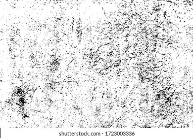 Grunge old texture in black and white. Aged vector surface with scratches, gaps, splits and crumbling stone. Distressed overlay for creating openwork background in 3D design of country loft interior