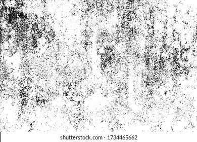 Grunge la textura de la pared antigua en blanco y negro. Superficie vectorial envejecida con arañazos y migajas de cemento. Sobrecarga con problemas para crear fondo de apertura en diseño 3D