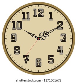 Grunge old vintage clock face