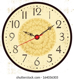 Grunge old vintage clock face 