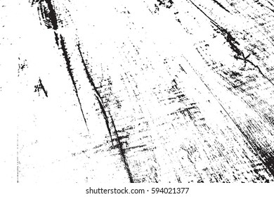 Grunge old wood black cover template. Wooden dry planks diagonal distressed overlay texture with knot. Weathered rural grainy timber backdrop. Aged dried board creative element. EPS10 vector.