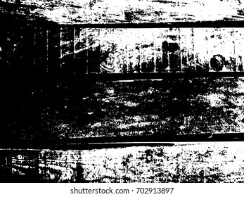 Grunge old wood black cover template. Wooden dry planks diagonal distressed overlay texture with knot. Weathered rural grainy timber backdrop. Aged dried board creative element.
