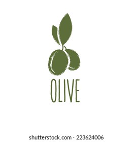 grunge olive vector design template