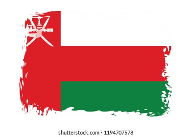 Grunge Oman flag.flag of Oman,banner vector illustration. Vector illustration eps10.