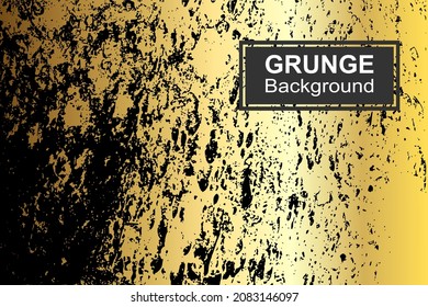 grunge on gold background, vector illustration.