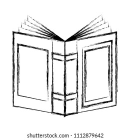 grunge open book front board education object