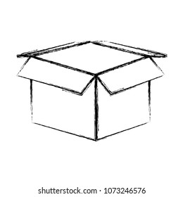 grunge open box package delivery object