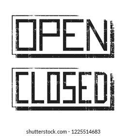 Grunge Open and Closed signs