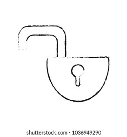 grunge open padlock object to protection privacy