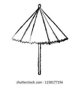 grunge open umbrella protection object style