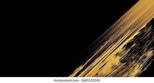 Fondo abstracto moderno naranja grunge con movimiento brillante amarillo y efecto de luz de alta velocidad. Vector moderno