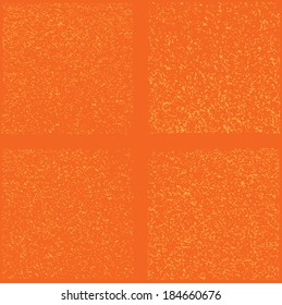 grunge orange textures set. background 