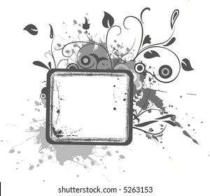 grunge ornament banner