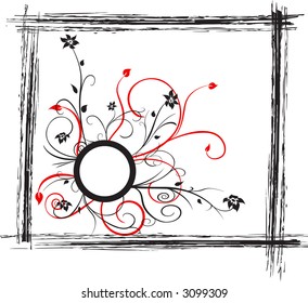 grunge ornament with copy space