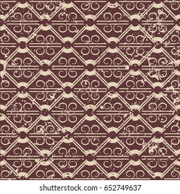 Grunge ornamental background. Colored abstract monochrome texture. Scratched seamless for design