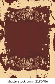 grunge ornamental background - vector