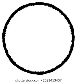 Grunge outline circle frame isolated