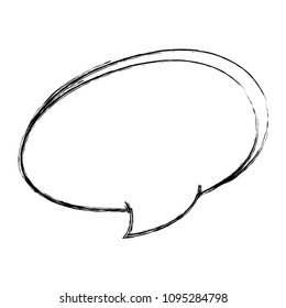 grunge oval chat bubble text message