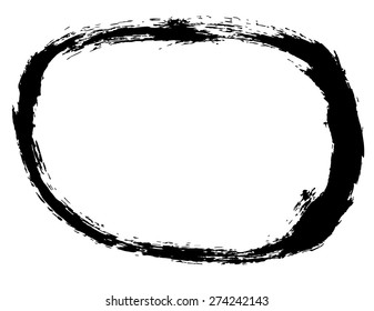 Grunge Oval frame