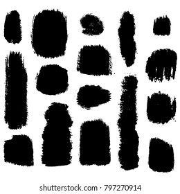 Grunge overlay banners and stamps background. Vector distress textures.