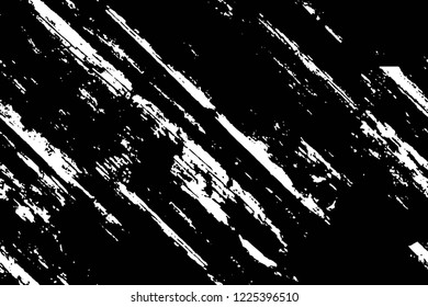 Grunge overlay layer. Abstract black and white vector background. Monochrome vintage surface with dirty pattern in cracks, spots, dots. Old wall in dark horror style design