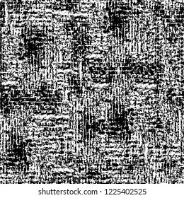 Grunge overlay layer. Abstract black and white vector background. Monochrome vintage surface with dirty pattern in cracks, spots, dots. Old wall in dark horror style design