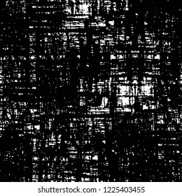 Grunge overlay layer. Abstract black and white vector background. Monochrome vintage surface with dirty pattern in cracks, spots, dots. Old wall in dark horror style design
