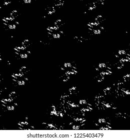 Grunge overlay layer. Abstract black and white vector background. Monochrome vintage surface with dirty pattern in cracks, spots, dots. Old wall in dark horror style design
