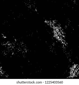 Grunge overlay layer. Abstract black and white vector background. Monochrome vintage surface with dirty pattern in cracks, spots, dots. Old wall in dark horror style design