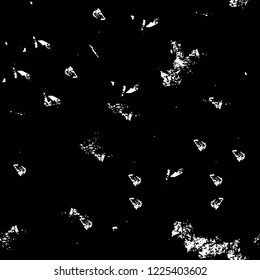 Grunge overlay layer. Abstract black and white vector background. Monochrome vintage surface with dirty pattern in cracks, spots, dots. Old wall in dark horror style design