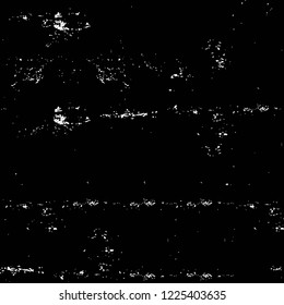 Grunge overlay layer. Abstract black and white vector background. Monochrome vintage surface with dirty pattern in cracks, spots, dots. Old wall in dark horror style design