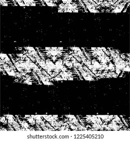 Grunge overlay layer. Abstract black and white vector background. Monochrome vintage surface with dirty pattern in cracks, spots, dots. Old wall in dark horror style design