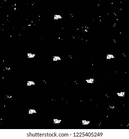 Grunge overlay layer. Abstract black and white vector background. Monochrome vintage surface with dirty pattern in cracks, spots, dots. Old wall in dark horror style design