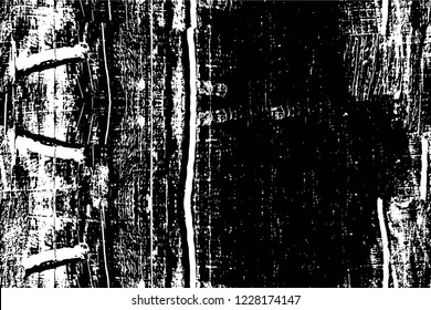 Grunge overlay layer. Abstract black and white vector background. Monochrome vintage surface with dirty pattern in cracks, spots, dots. Old wall in dark horror style design
