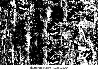 Grunge overlay layer. Abstract black and white vector background. Monochrome vintage surface with dirty pattern in cracks, spots, dots. Old wall in dark horror style design