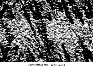 Grunge overlay layer. Abstract black and white vector background. Monochrome vintage surface with dirty pattern in cracks, spots, dots. Old wall in dark horror style design
