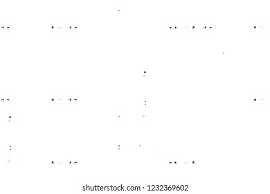 Grunge overlay layer. Abstract black and white vector background. Monochrome vintage surface with dirty pattern in cracks, spots, dots. Old wall 