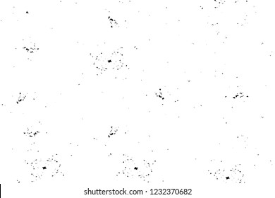 Grunge overlay layer. Abstract black and white vector background. Monochrome vintage surface with dirty pattern in cracks, spots, dots. Old wall in dark horror style design