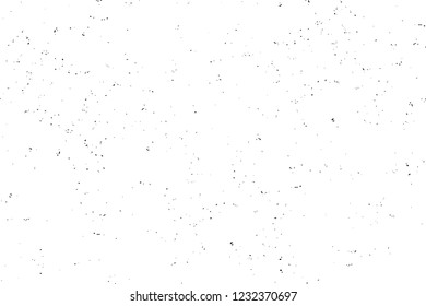 Grunge overlay layer. Abstract black and white vector background. Monochrome vintage surface with dirty pattern in cracks, spots, dots. Old wall in dark horror style design