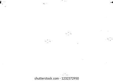Grunge overlay layer. Abstract black and white vector background. Monochrome vintage surface with dirty pattern in cracks, spots, dots. Old wall in dark horror style design