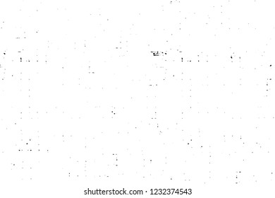 Grunge overlay layer. Abstract black and white vector background. Monochrome vintage surface with dirty pattern in cracks, spots, dots. Old wall in dark horror style design