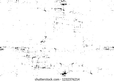 Grunge overlay layer. Abstract black and white vector background. Monochrome vintage surface with dirty pattern in cracks, spots, dots. Old wall in dark horror style design