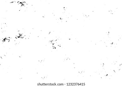 Grunge overlay layer. Abstract black and white vector background. Monochrome vintage surface with dirty pattern in cracks, spots, dots. Old wall in dark horror style design